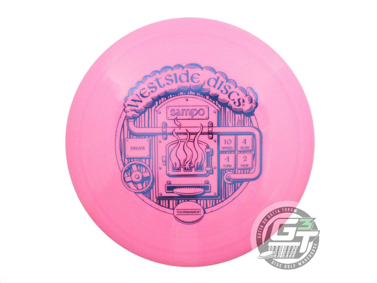 USED Westside Discs Tournament Sampo 168g Pink Blue Foil Fairway Driver Disc