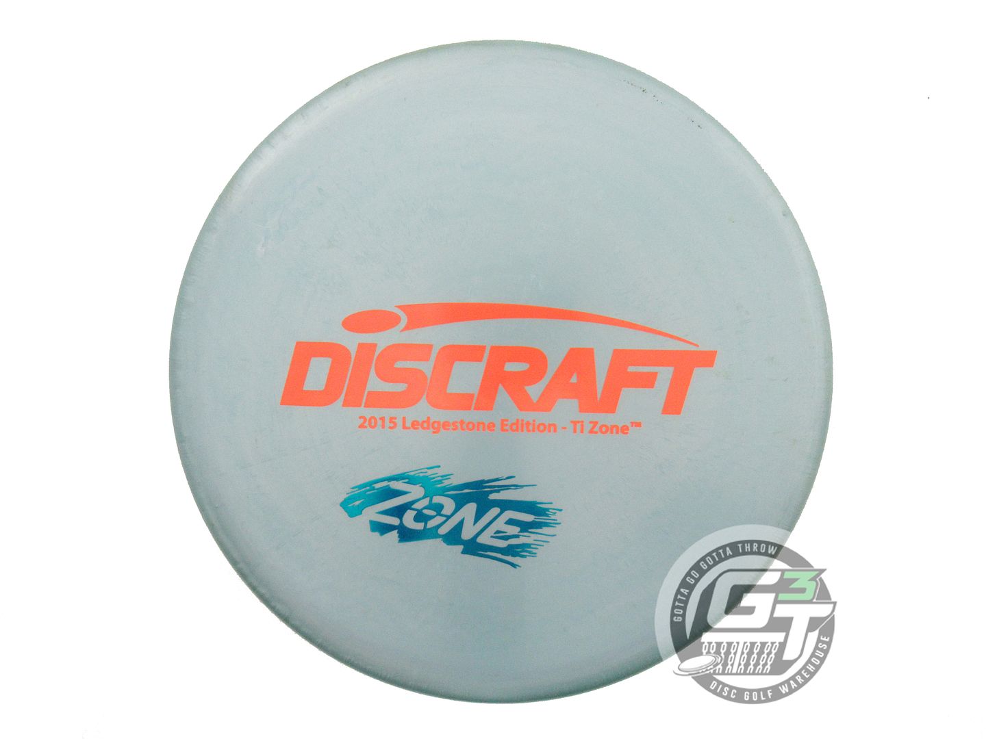 USED Discraft [LEDGESTONE] Titanium Zone 169g Teal Orange Stamp Putter Golf Disc