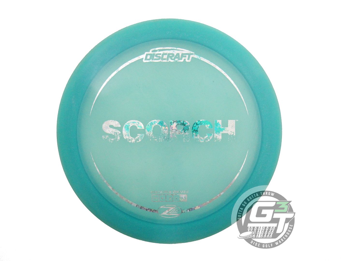 USED Discraft Z Lite Scorch 160g Teal Shamrock Foil Distance Driver Disc
