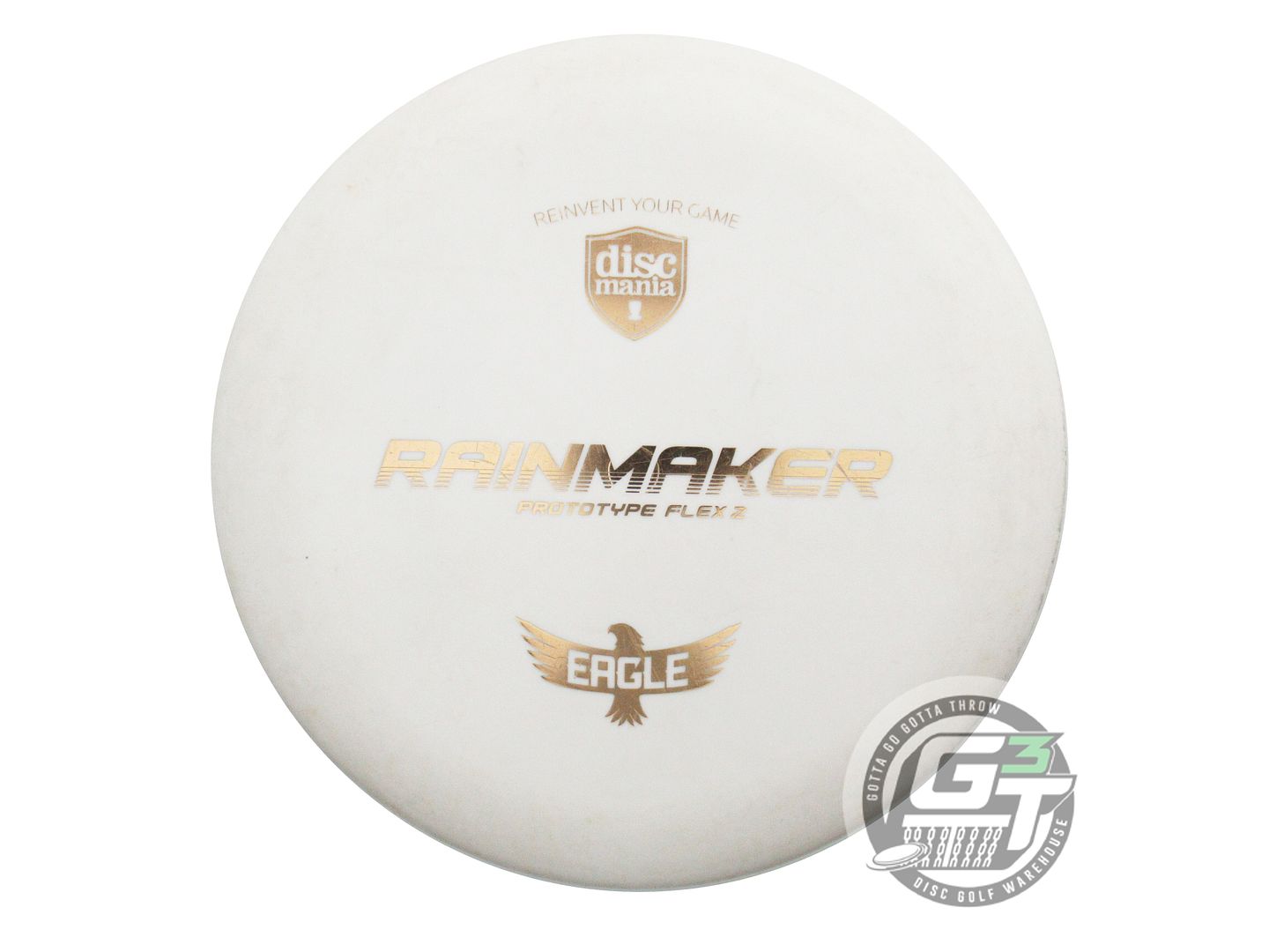 USED DiscMania PROTOTYPE D-Line Flex 2 Rainmaker 176g White Putter Golf Disc