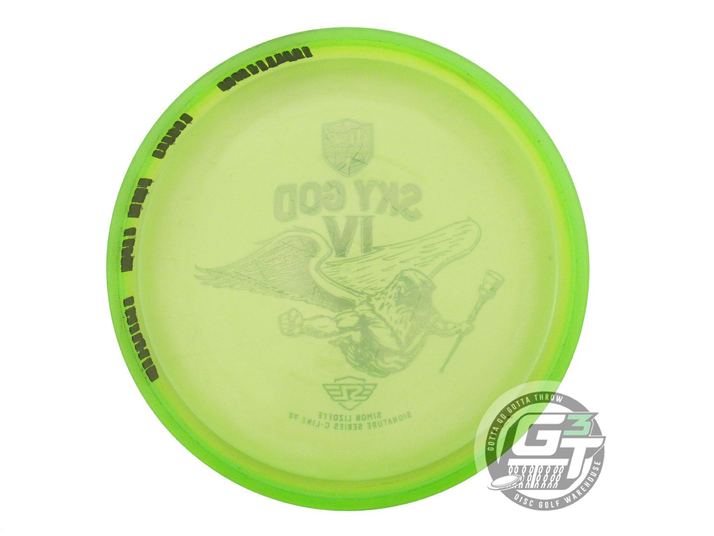 USED DiscMania SKY GOD 4 C-Line P2 175g Lime Aqua Foil Putter Golf Disc