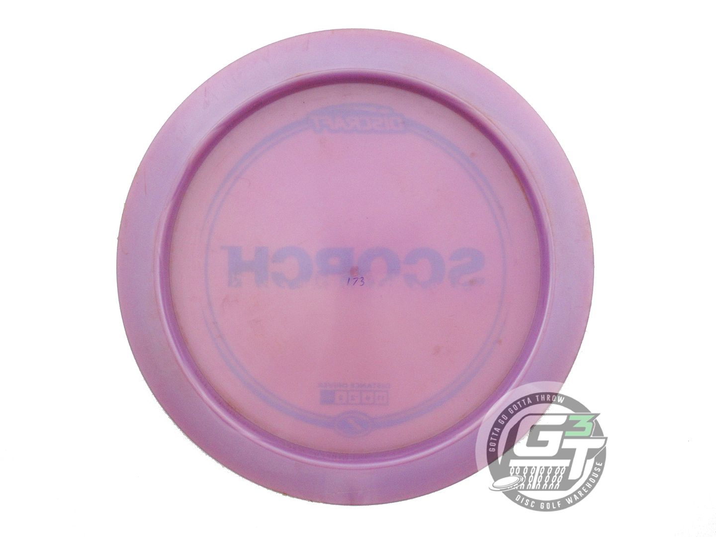 USED Discraft Z Scorch 176g Purple Sky Blue Stamp Distance Driver Golf Disc
