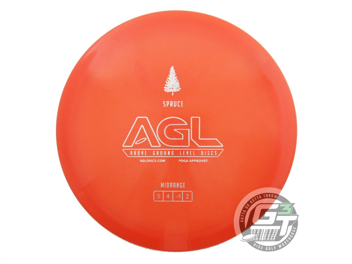 NOS Above Ground Level Alpine Spruce 177g Orange Midrange Golf Disc