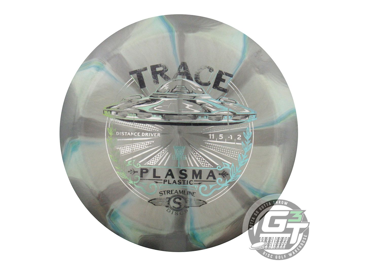 USED Streamline Discs Plasma Trace 169g Gray-Blue Distance Driver Golf Disc