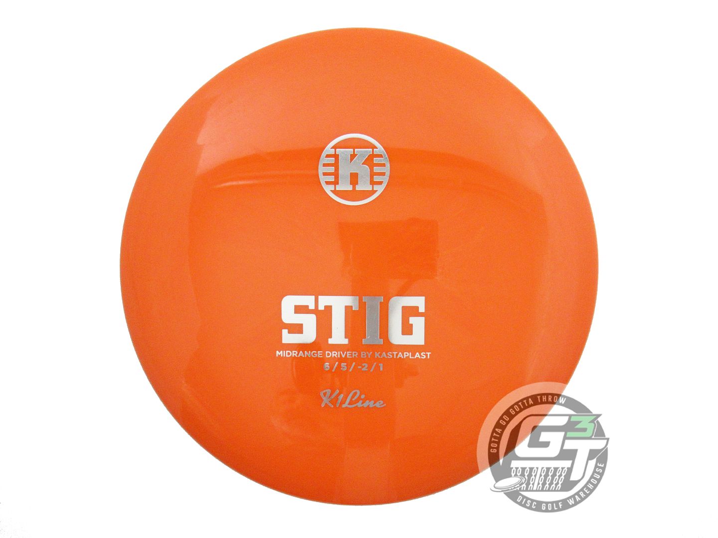 USED Kastaplast K1 Stig 172g Orange Silver Foil Midrange Golf Disc