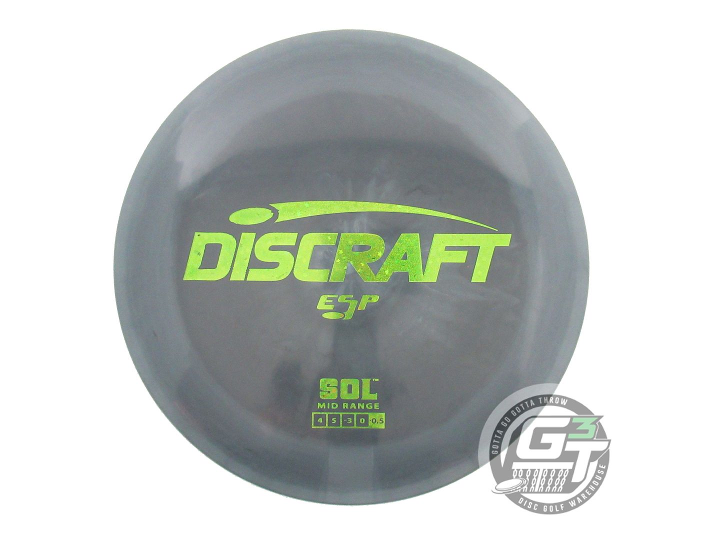 USED Discraft ESP Sol 171g Gray Lime Star Foil Midrange Golf Disc