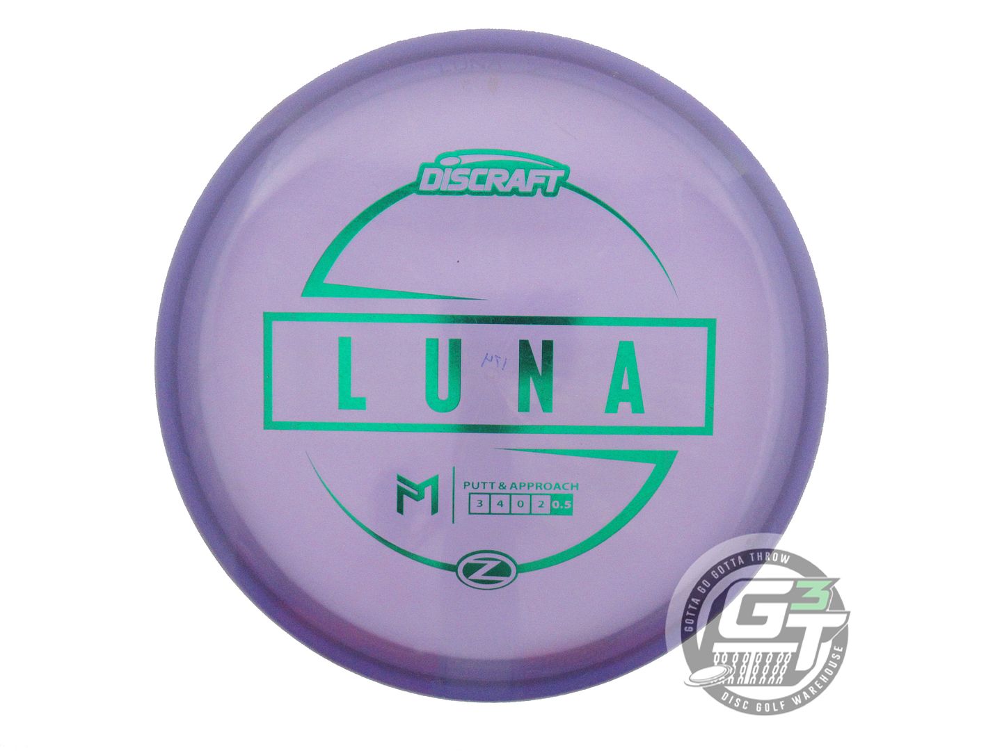 USED Discraft [McBETH] Z Luna 174g Purple Green Foil Putter Golf Disc