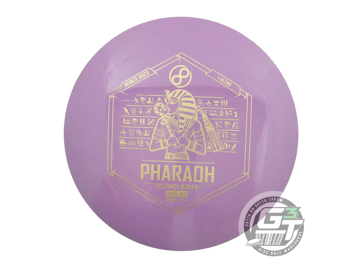 USED Infinite I-Blend Pharaoh 176g Purple Gold Stamp Distance Driver Golf Disc