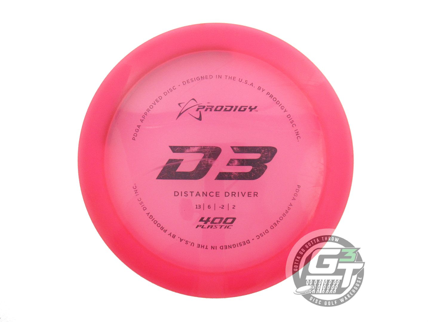 USED Prodigy Discs 400 D3 175g Pink Black Stamp Distance Driver Golf Disc