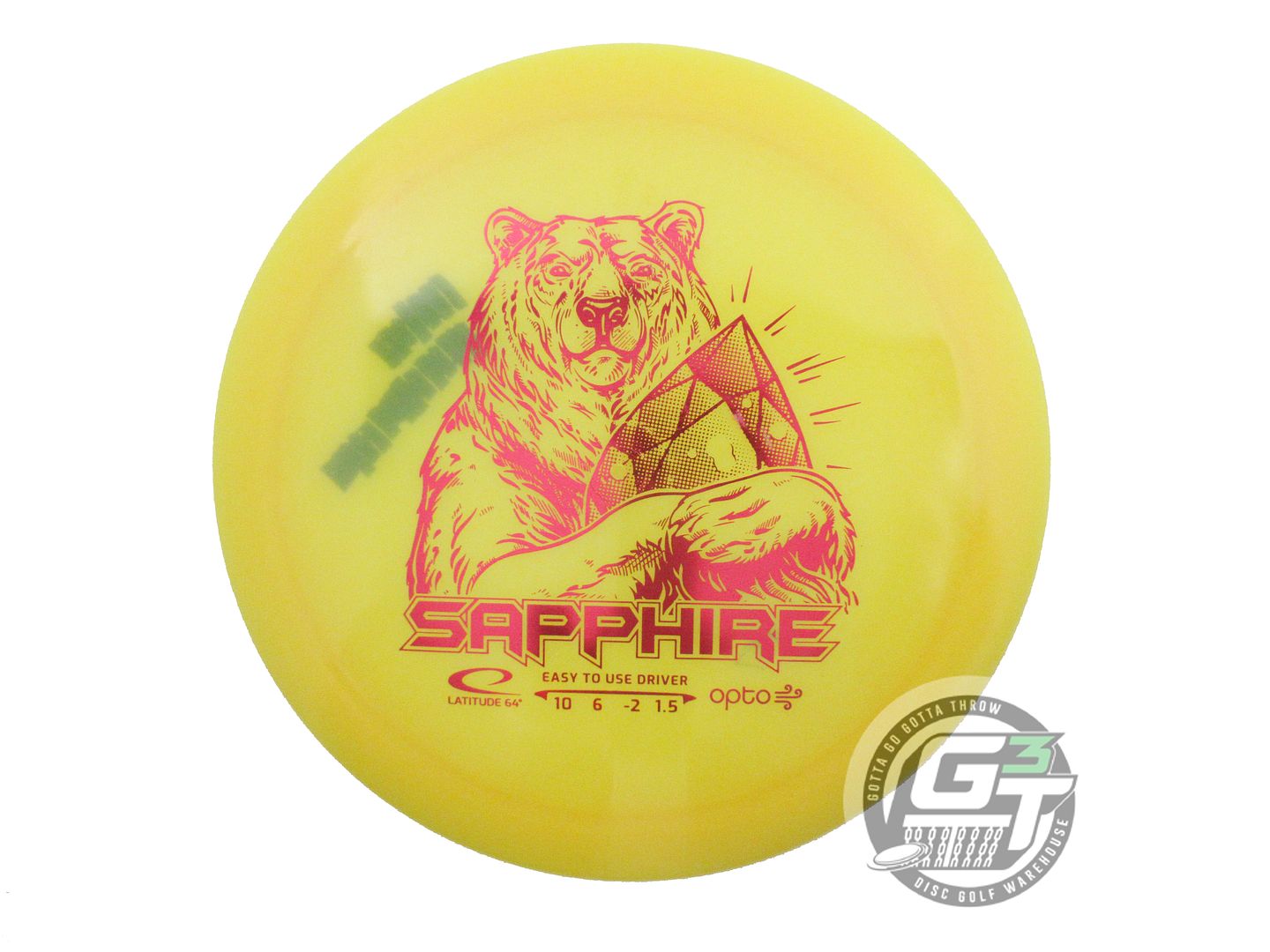 USED Latitude 64 Opto Sapphire 157g Yellow Red Foil Distance Driver Golf Disc