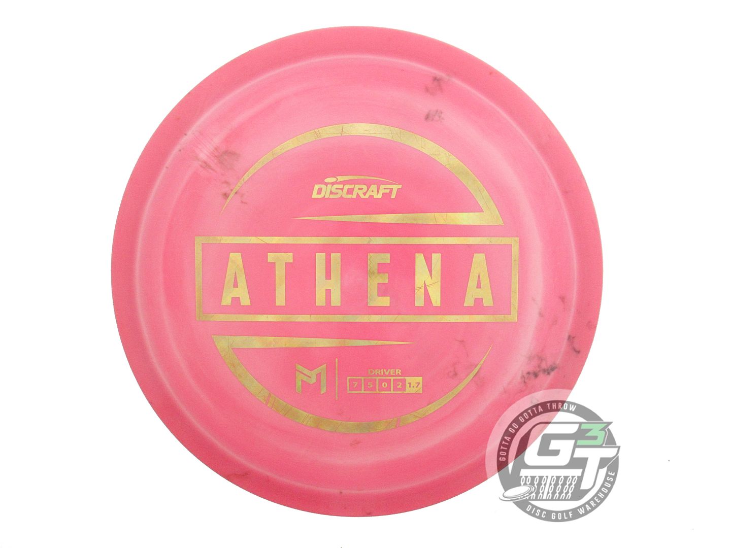 USED Discraft [McBETH] ESP Athena 175g Pink Gold Pixel Foil Driver Golf Disc