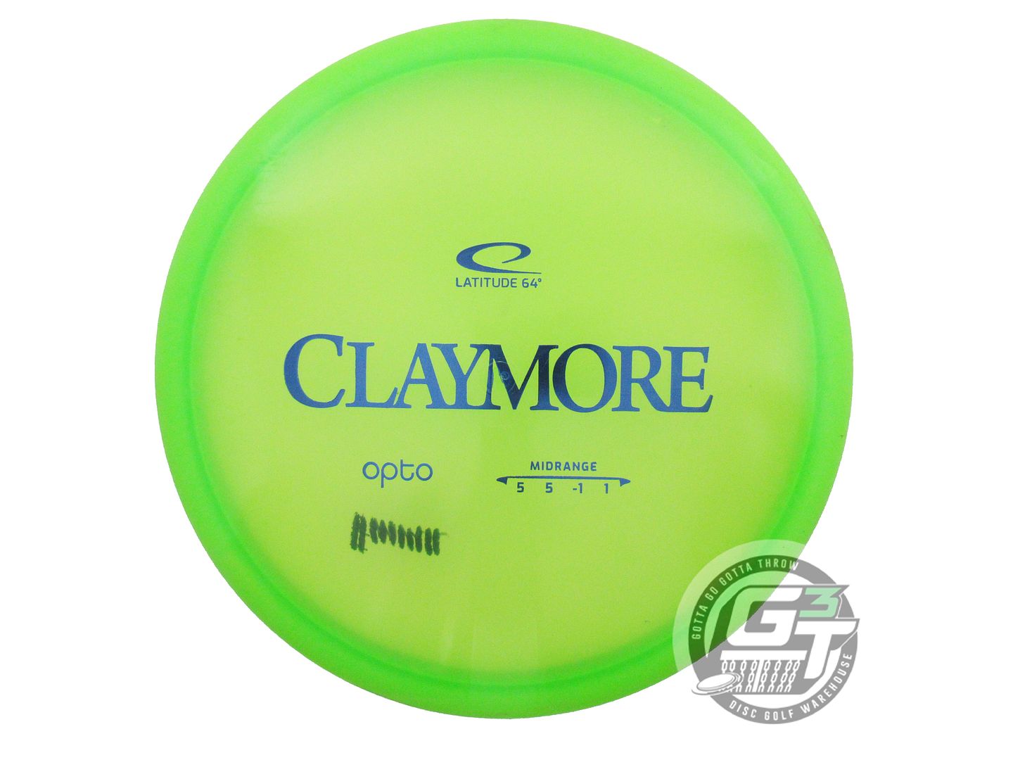 USED Latitude 64 Opto Claymore 178g Green Blue Foil Midrange Golf Disc