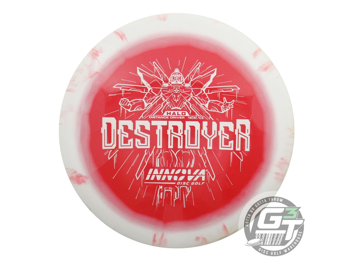 USED Innova Halo Star Destroyer 173g White-Red Distance Driver Golf Disc