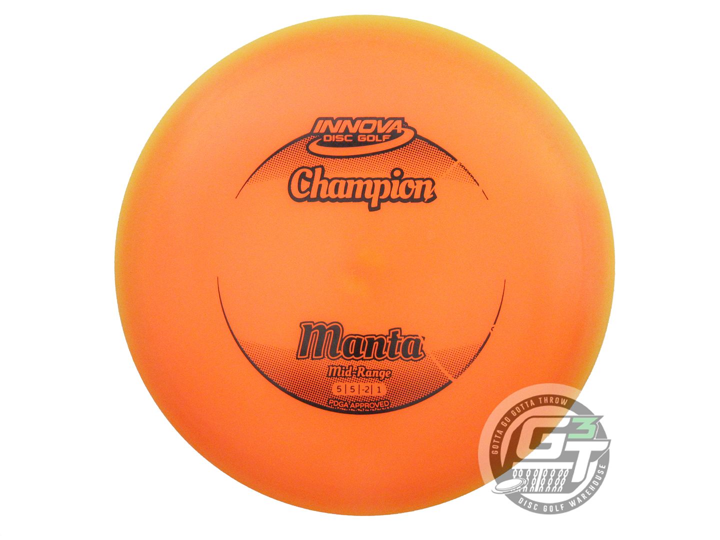 USED Innova Champion Manta 180g Orange Black Stamp Midrange Golf Disc