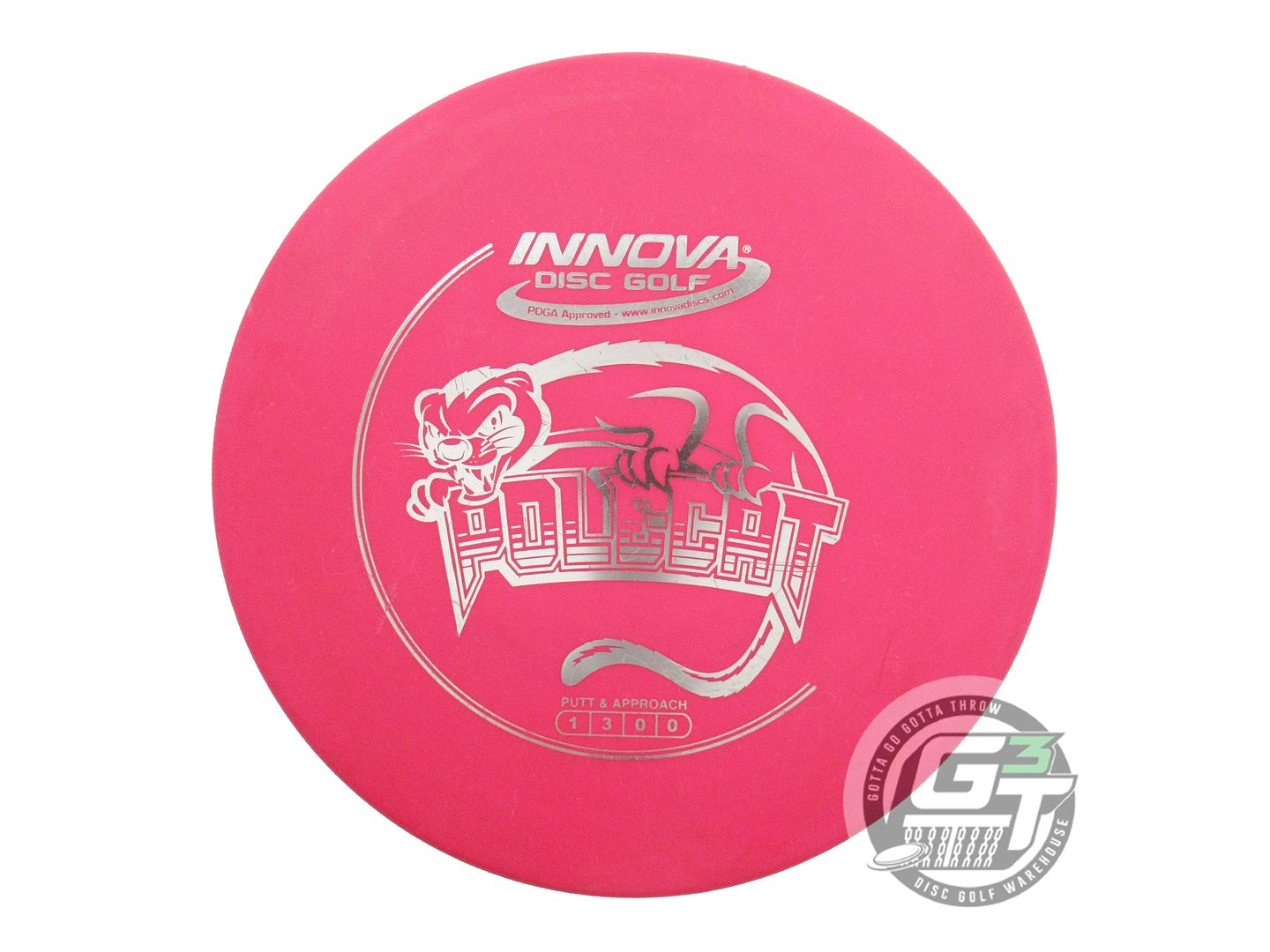 USED Innova DX Polecat 175g Pink Silver Foil Putter Golf Disc
