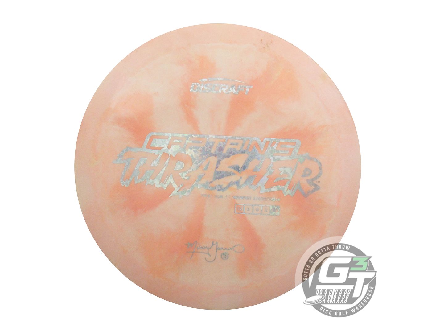 USED Discraft [GANNON] ESP Captain's Thrasher 175g Peach Driver Golf Disc