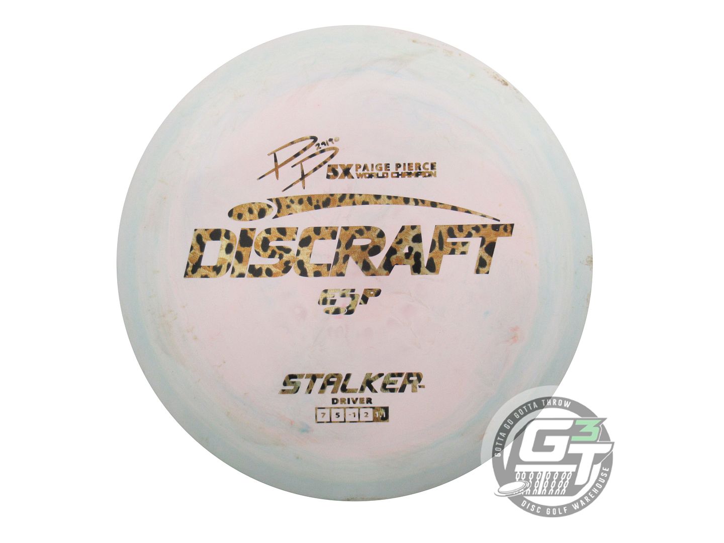 USED Discraft [PIERCE] ESP Stalker 174g Mint-Pink Cheetah Foil Driver Golf Disc