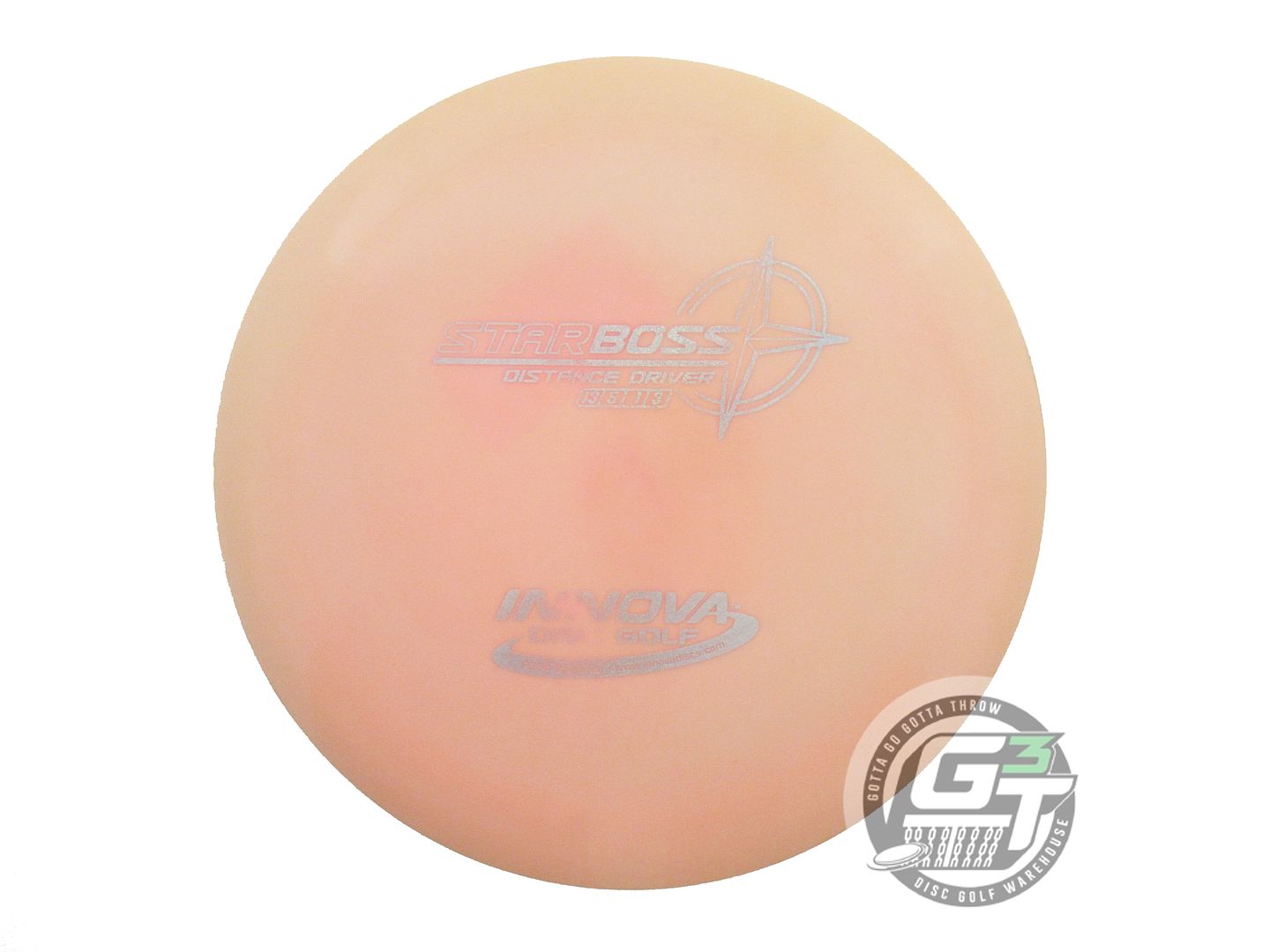 USED Innova Star Boss 170g Peach Silver Glitter Foil Distance Driver Golf Disc
