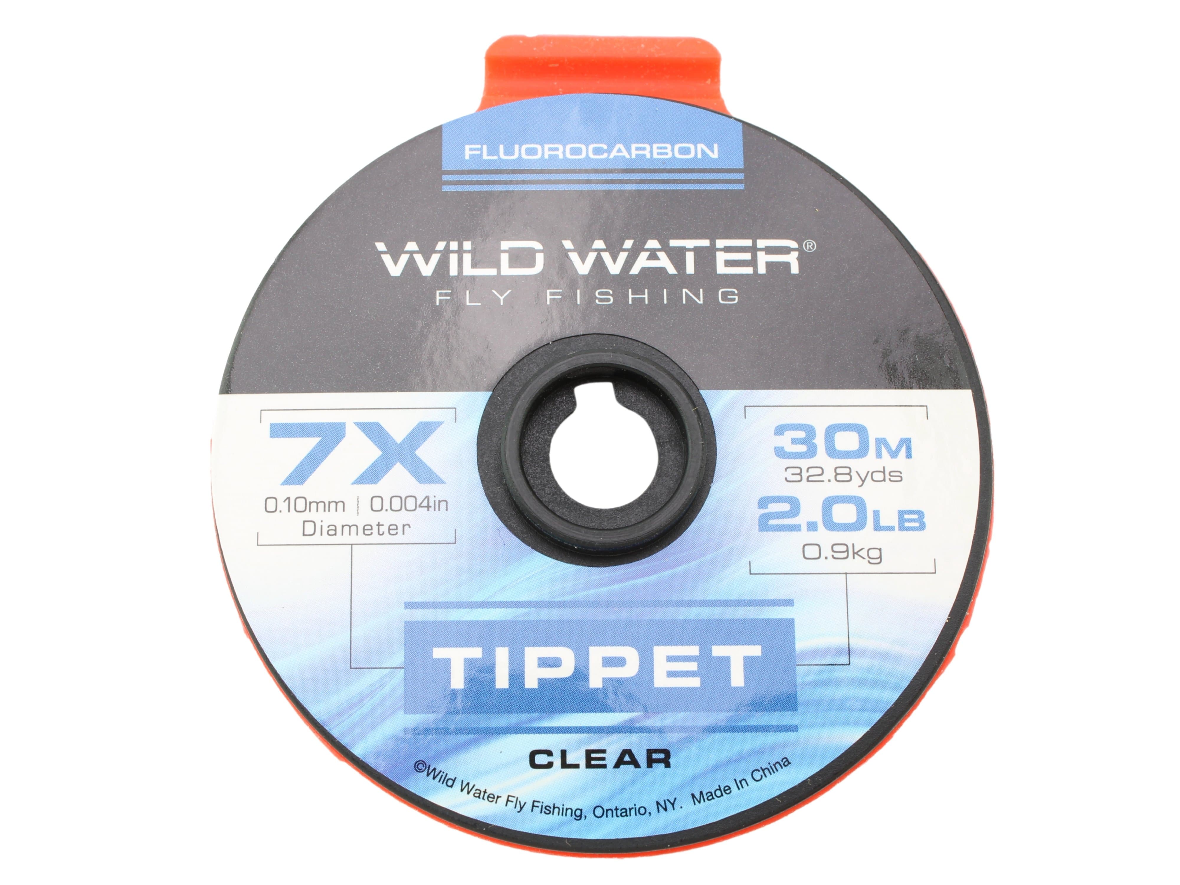 Wild Water Fly Fishing Fluorocarbon Tippet Spool 7X, 30m