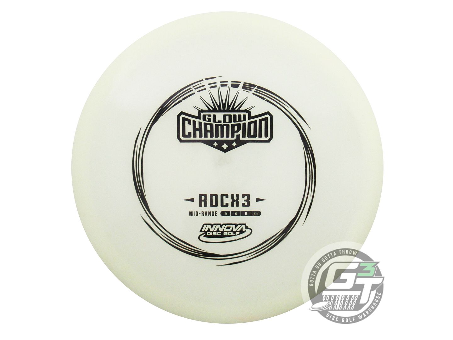 USED Innova Champion Glow RocX3 180g Black Stamp Midrange Golf Disc