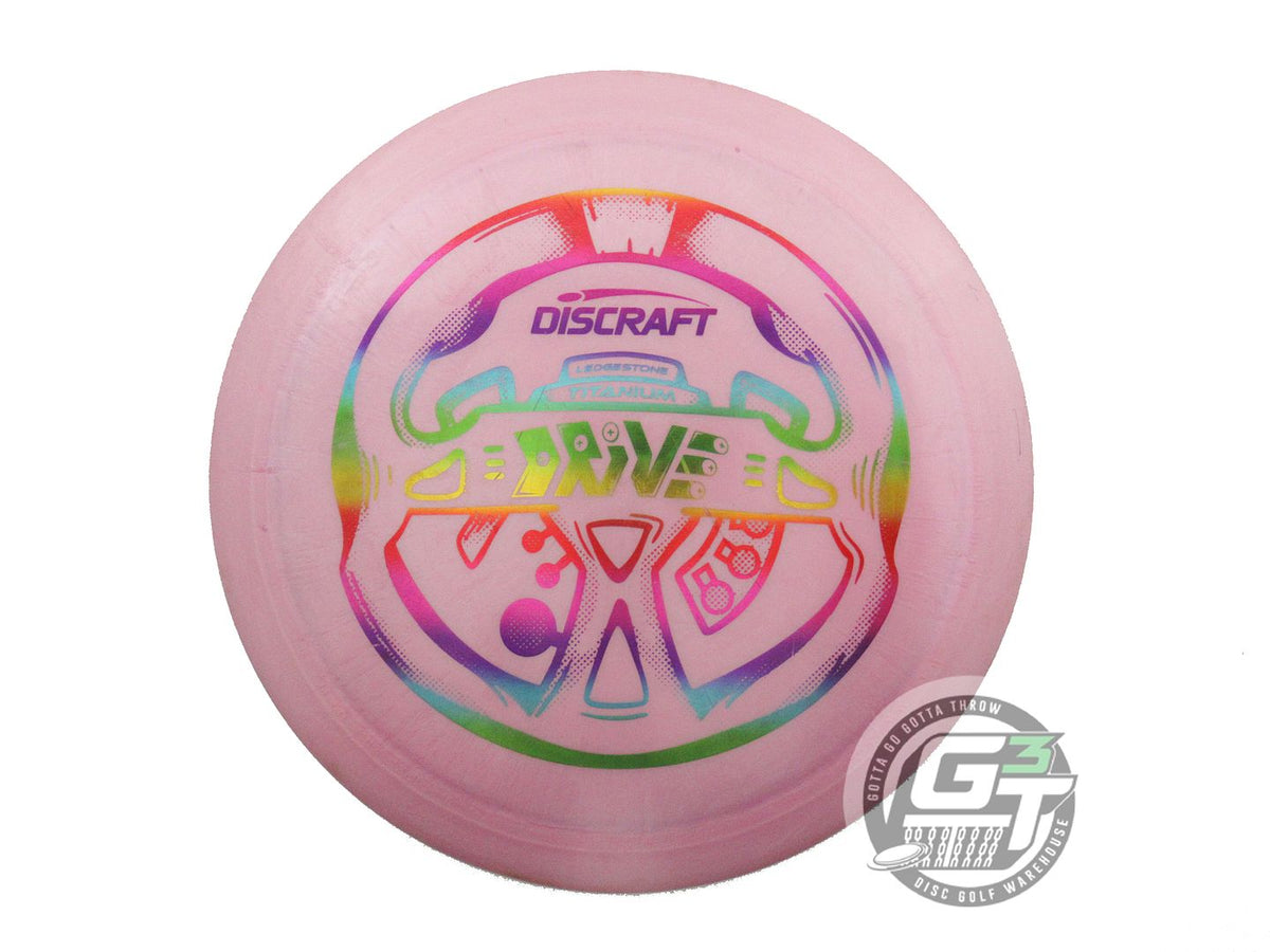 USED Discraft [PIERCE] Titanium Drive 174g Pink Rainbow Foil Driver Golf Disc