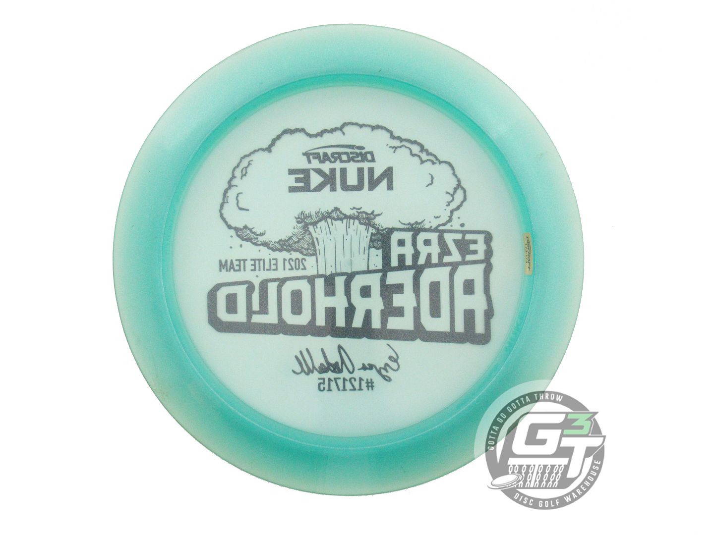 NOS Discraft [ADERHOLD] Metallic Z Nuke 174g Seafoam Black Stamp Driver Disc