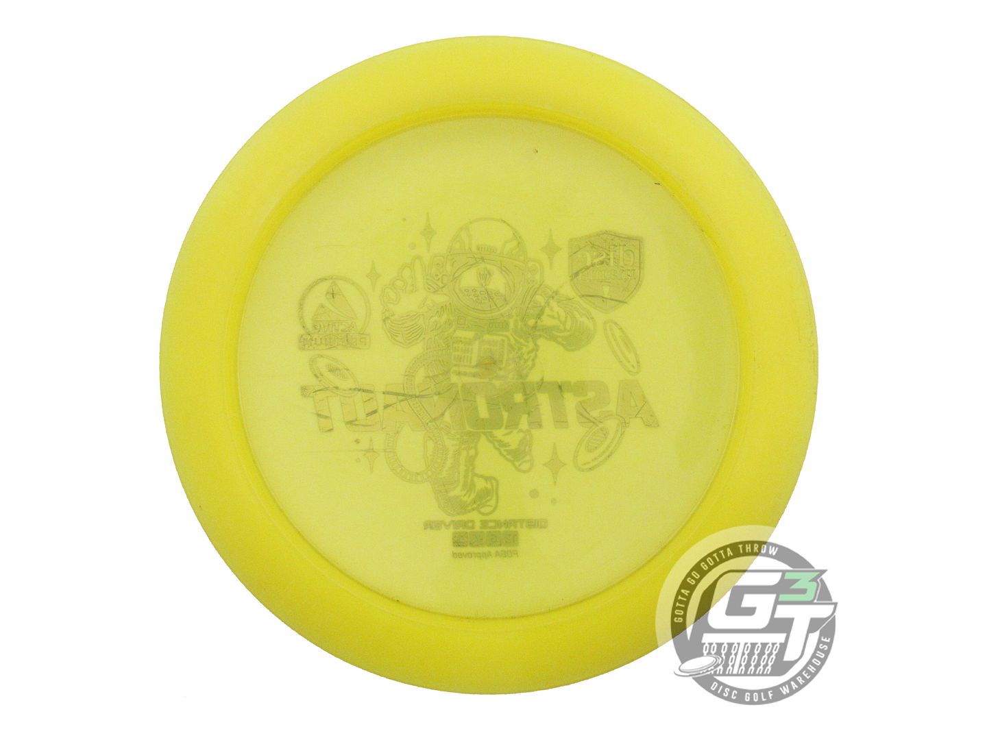 USED DiscMania Active Premium Astronaut 175g Yellow Black Stamp Driver Golf Disc