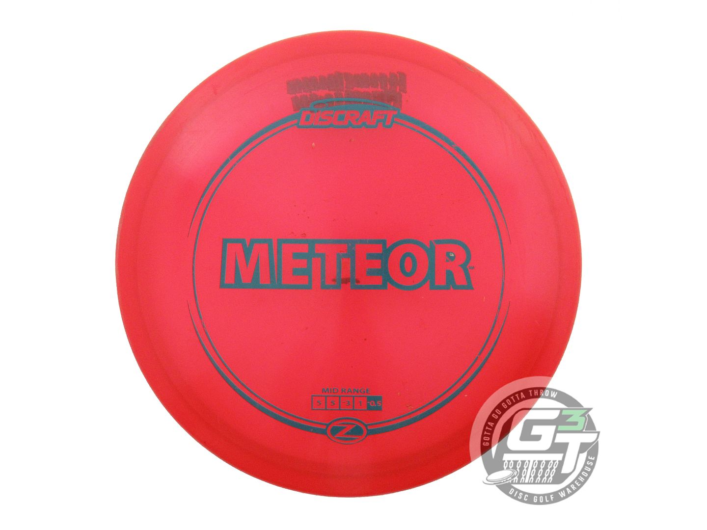USED Discraft Z Meteor 177g Red Green Stamp Midrange Golf Disc