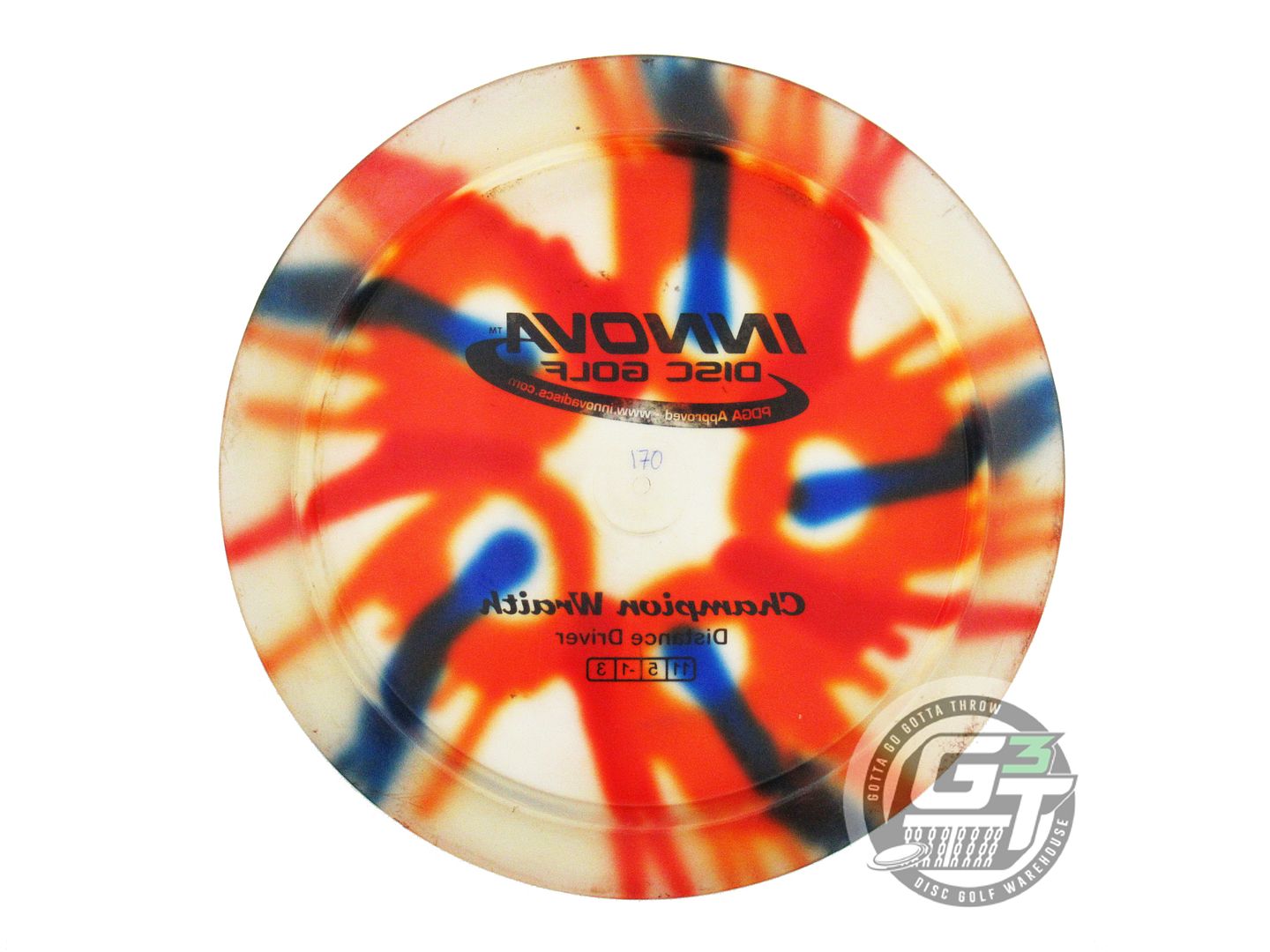 USED Innova I-DYE Champion Wraith 170g Star Burst Distance Driver Golf Disc