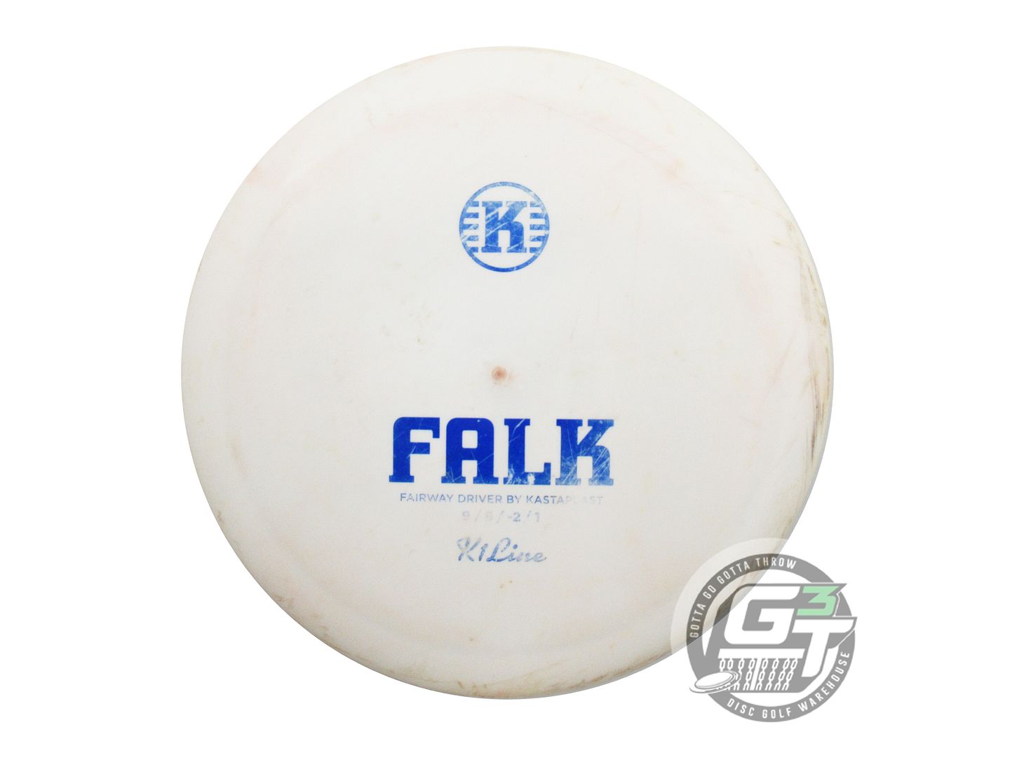 USED Kastaplast K1 Falk 173g White Blue Stamp Fairway Driver Golf Disc