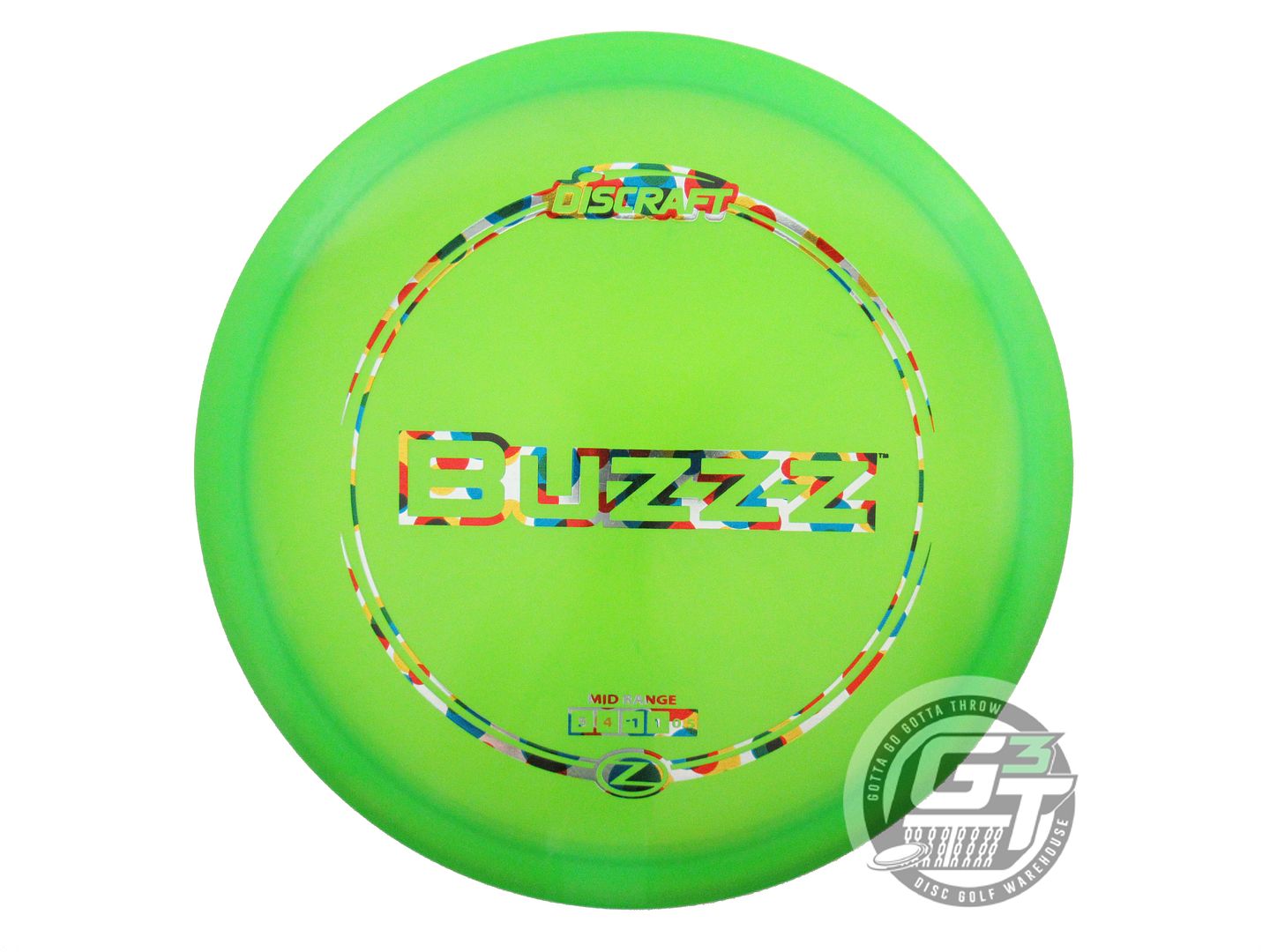 USED Discraft Z Buzzz 179g Lime Wonder Bread Foil Midrange Golf Disc