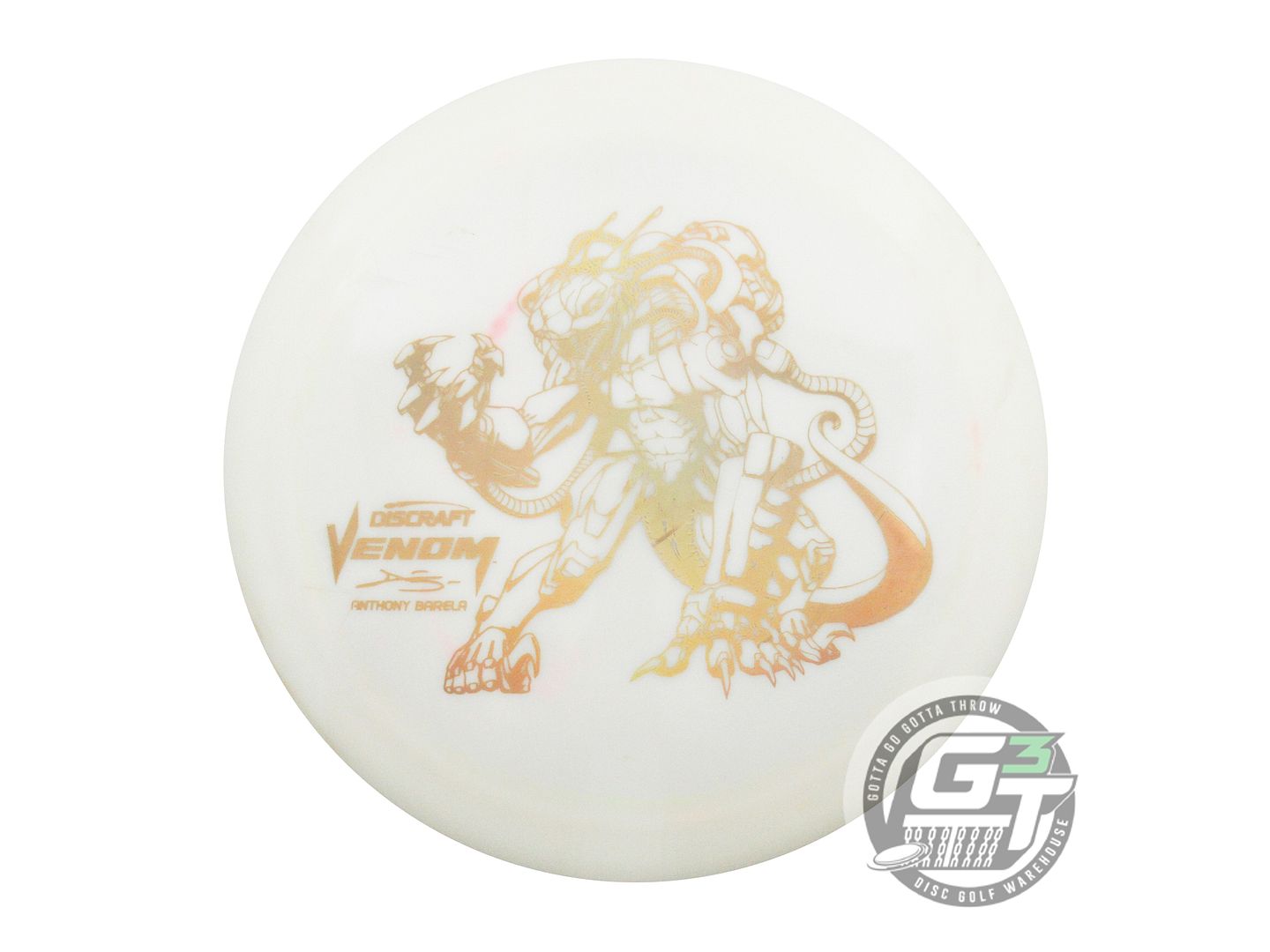 USED Discraft [BARELA] Glow ESP Venom 172g White Gold Holo Foil Driver Golf Disc