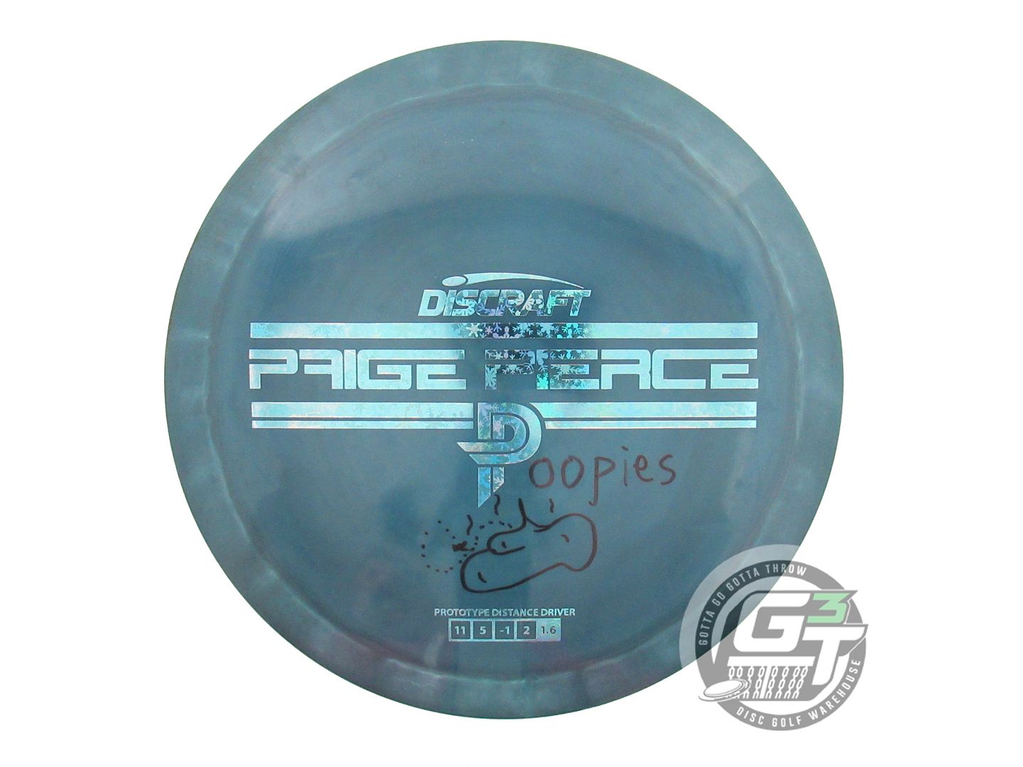 USED Discraft [PIERCE] Proto ESP Drive 172g Blue Snowflake Foil Driver Golf Disc