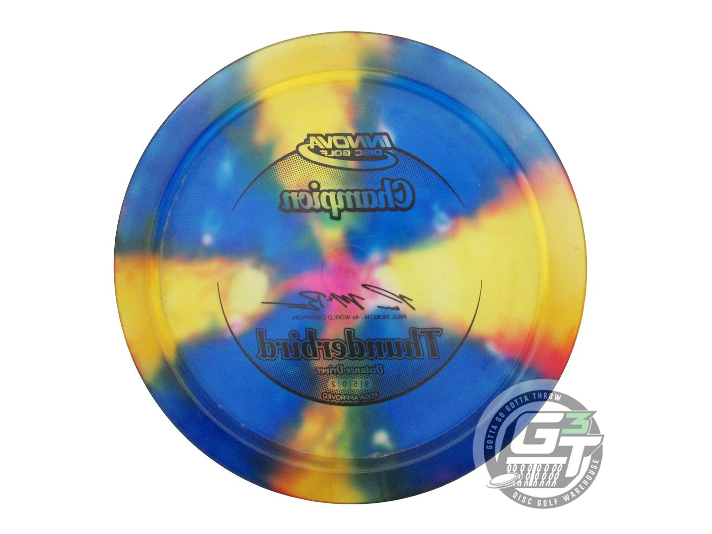USED Innova [McBETH] I-DYE Champion Thunderbird 169g Pinwheel Driver Golf Disc