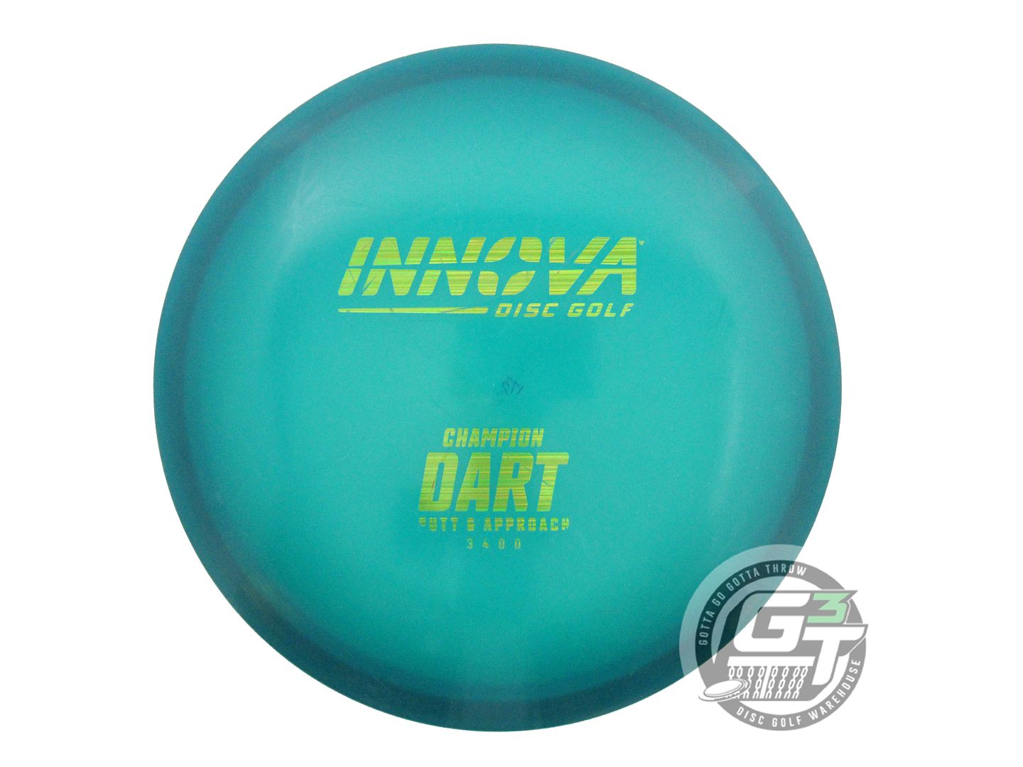 USED Innova Champion Dart 173g Dark Teal Lime Laser Foil Putter Golf Disc