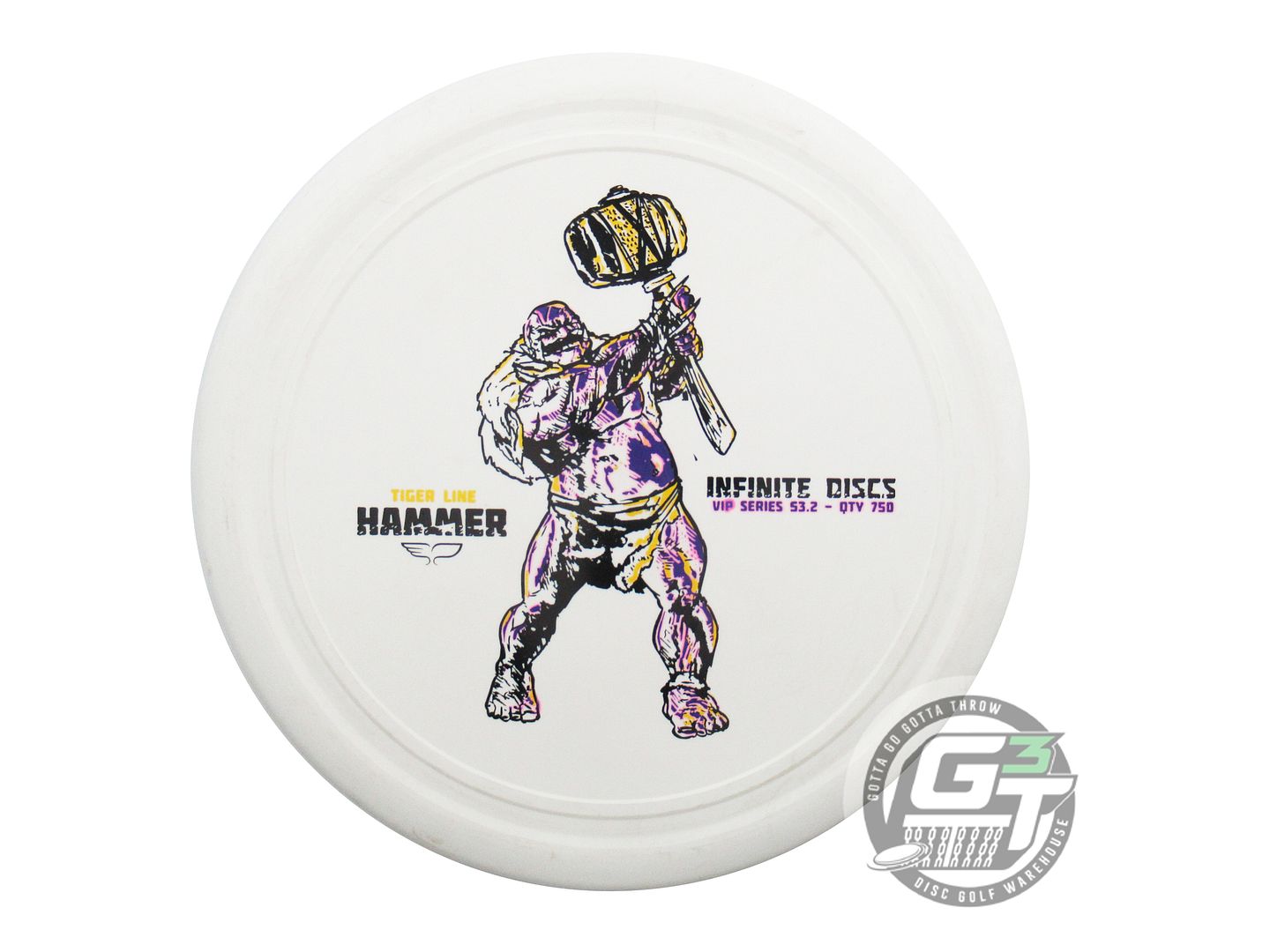 USED Yikun Disc Golf Tiger Line Hammer 172g White VIP SERIES Putter Disc