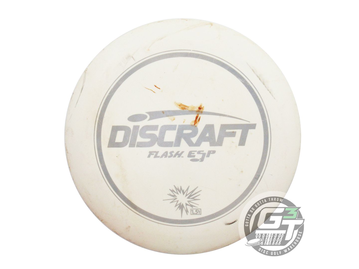 USED Discraft ESP Flash 170g White Gray Stamp Distance Driver Golf Disc