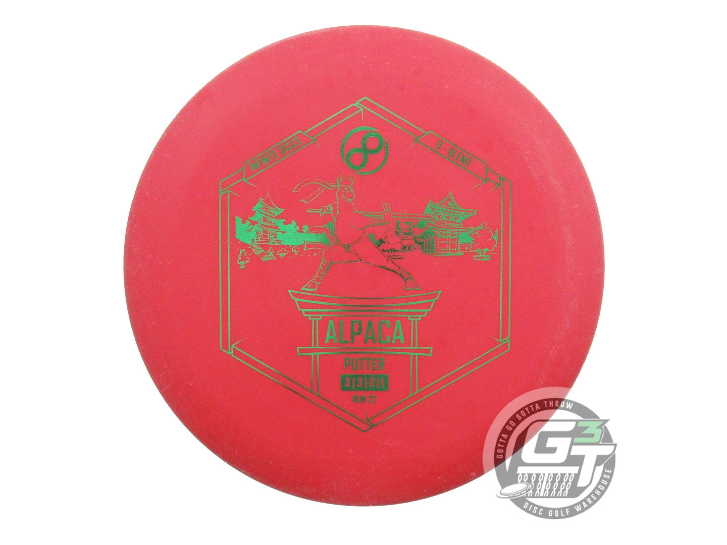 USED Infinite D-Blend Alpaca 176g Red Green Foil Putter Golf Disc