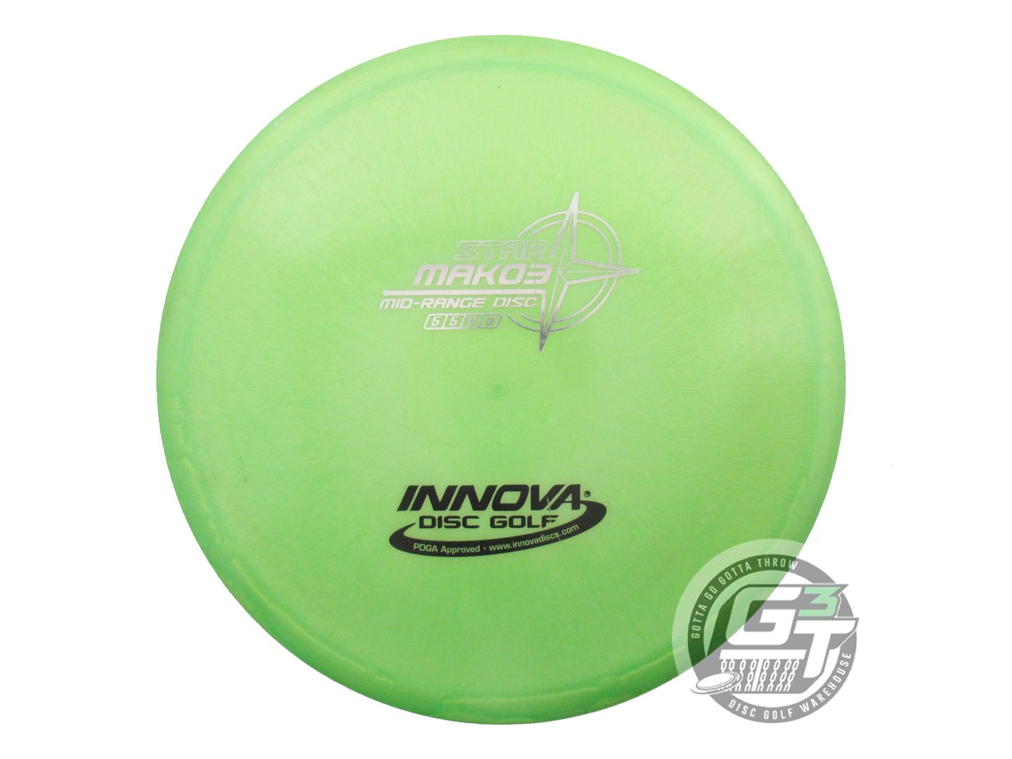 USED Innova GStar Mako3 172g Lime Silver & Black Stamp Midrange Golf Disc