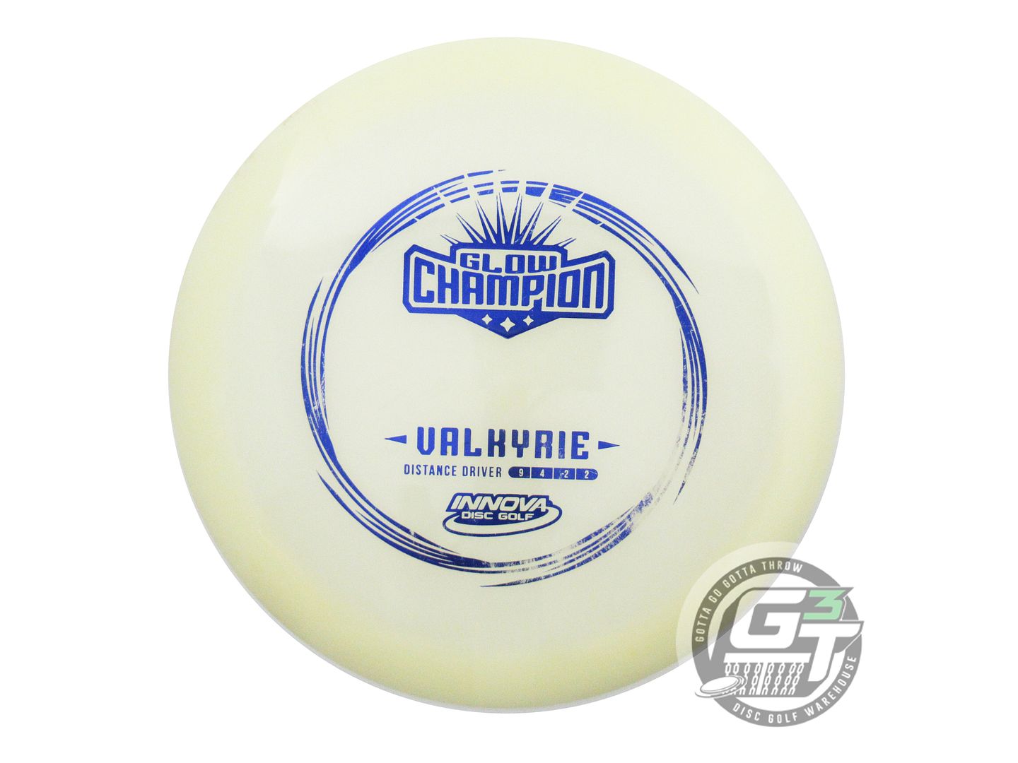 USED Innova Champion Glow Valkyrie 164g Blue Foil Distance Driver Golf Disc
