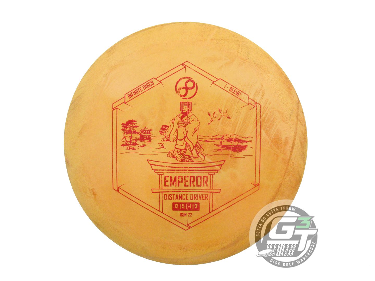 USED Infinite I-Blend Emperor 168g Marigold Red Stamp Distance Driver Disc