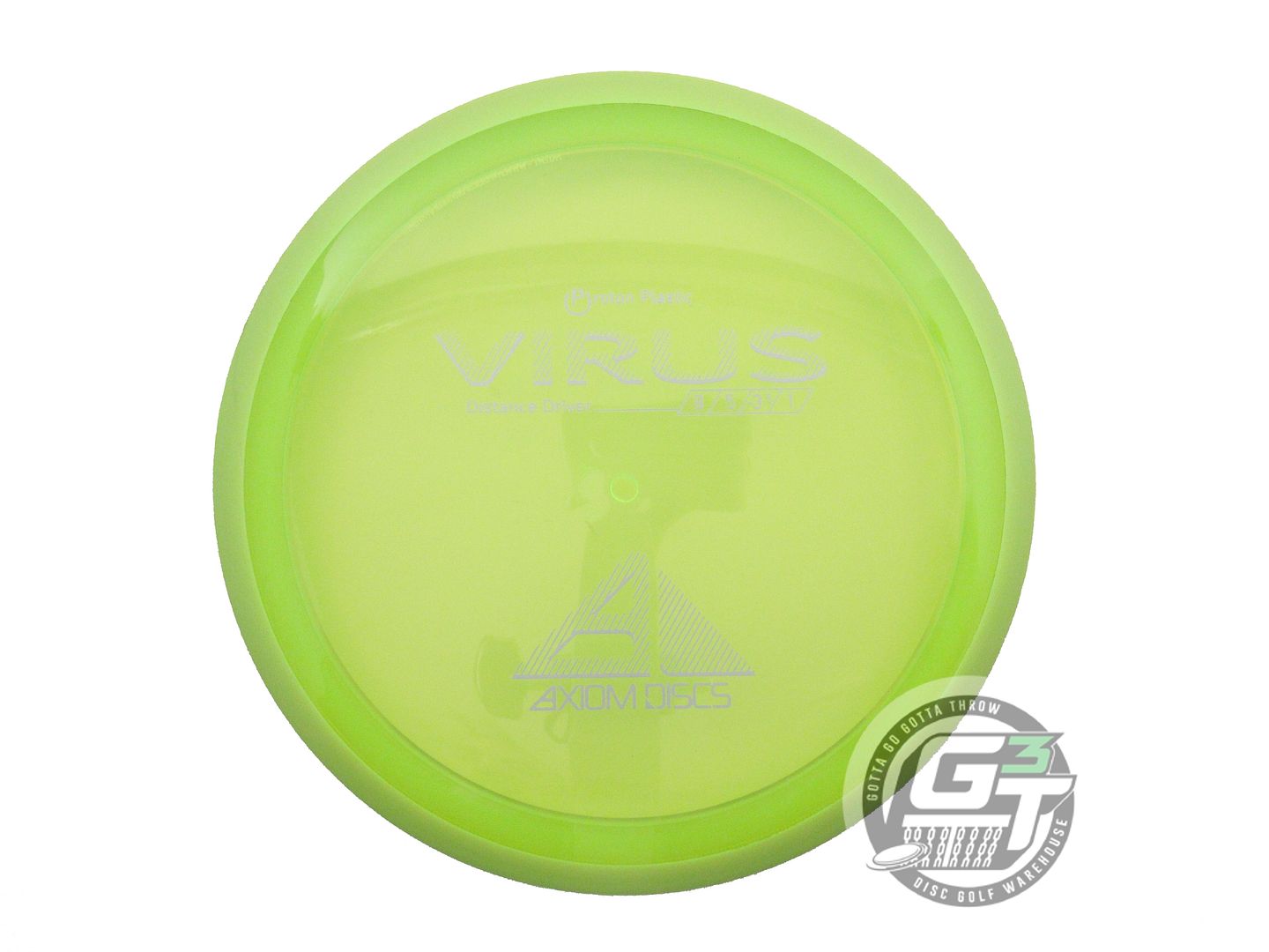 NOS Axiom Discs Proton Virus 167g Lime Yellow Rim Distance Driver Golf Disc