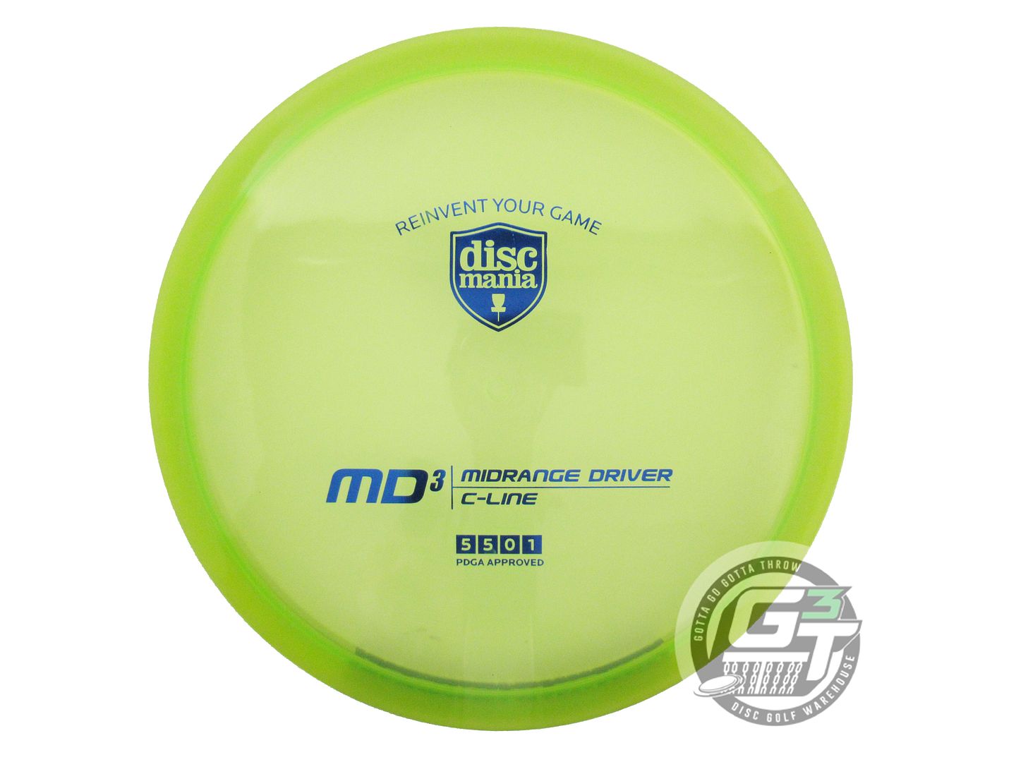 USED DiscMania C-Line MD3 176g Lime Blue Foil Midrange Golf Disc
