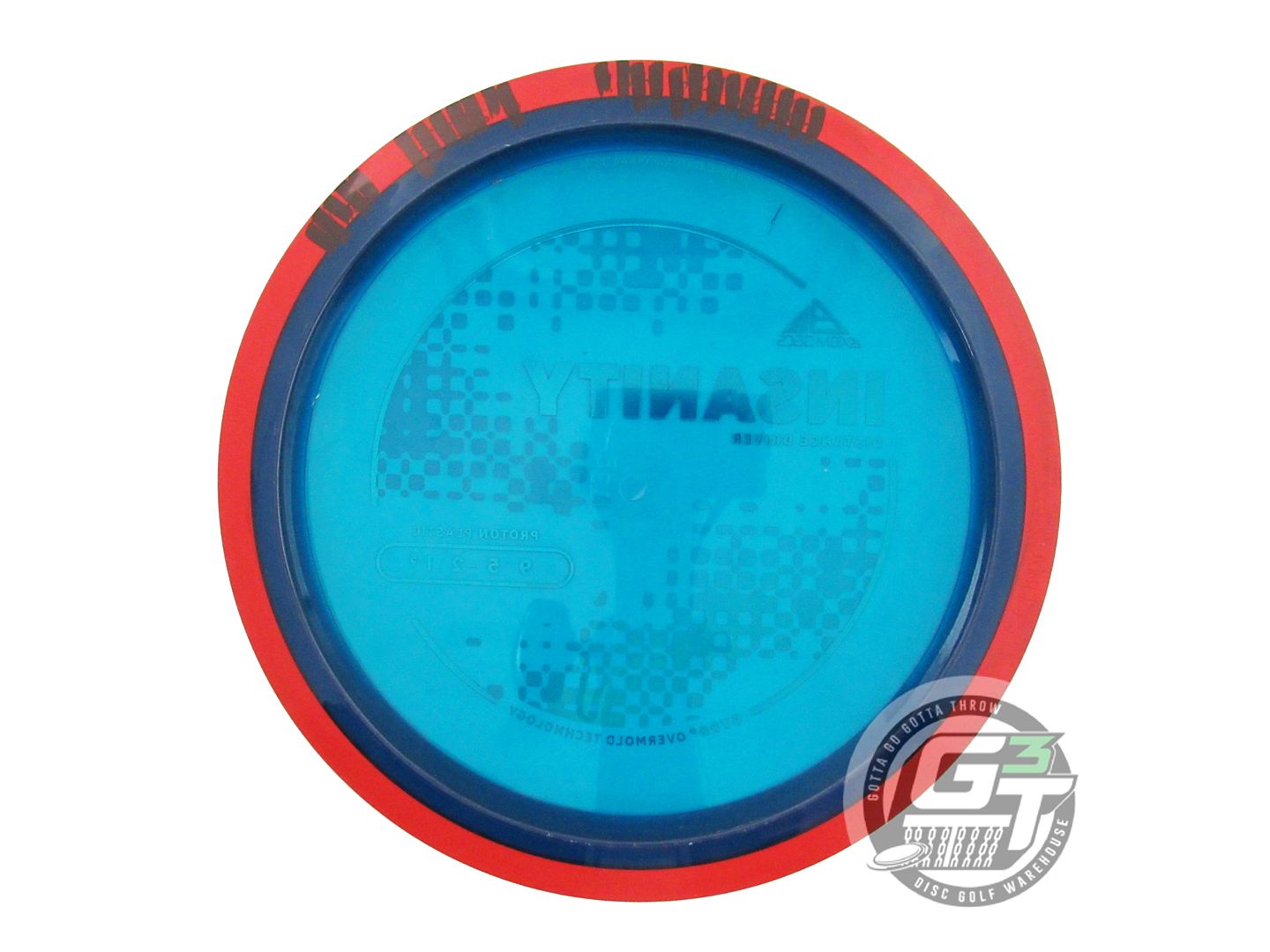 USED Axiom Discs Proton Insanity 173g Blue Red Rim Distance Driver Golf Disc