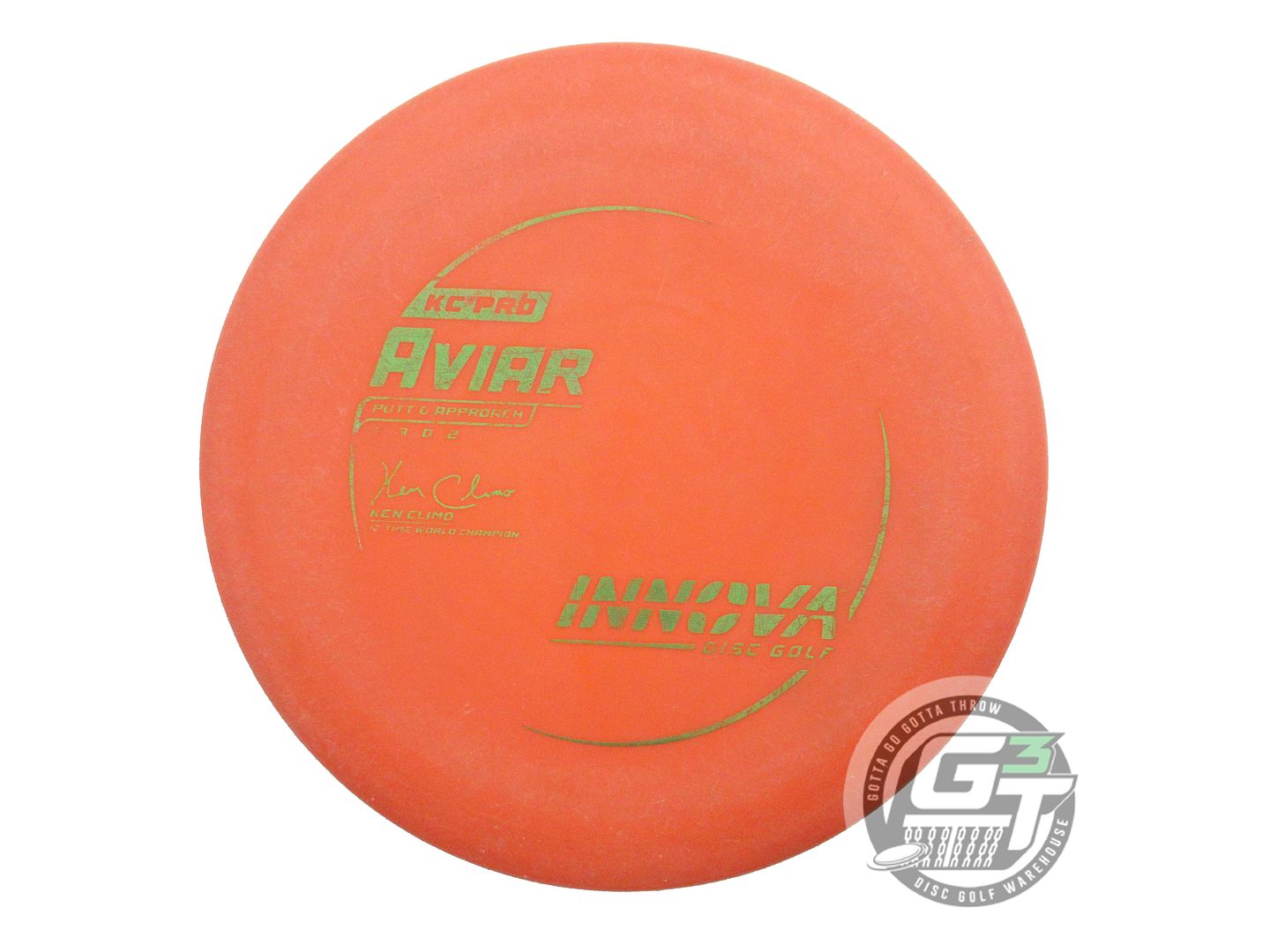 USED Innova KC Pro Aviar 175g Orange Green Foil Putter Golf Disc