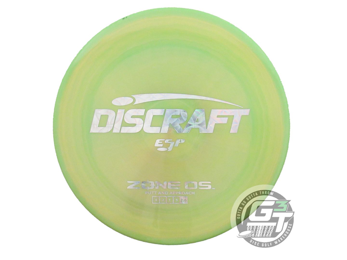 USED Discraft ESP Zone OS 174g Lime Hypnotic Foil Putter Golf Disc