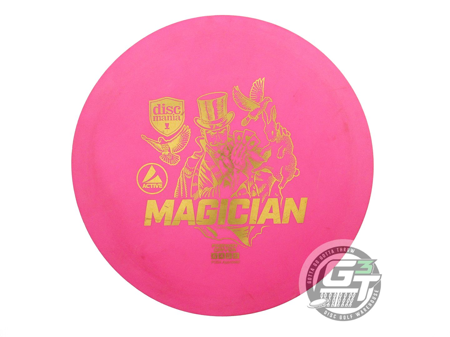 USED DiscMania Active Base Magician 166g Pink Gold Foil Fairway Driver Golf Disc