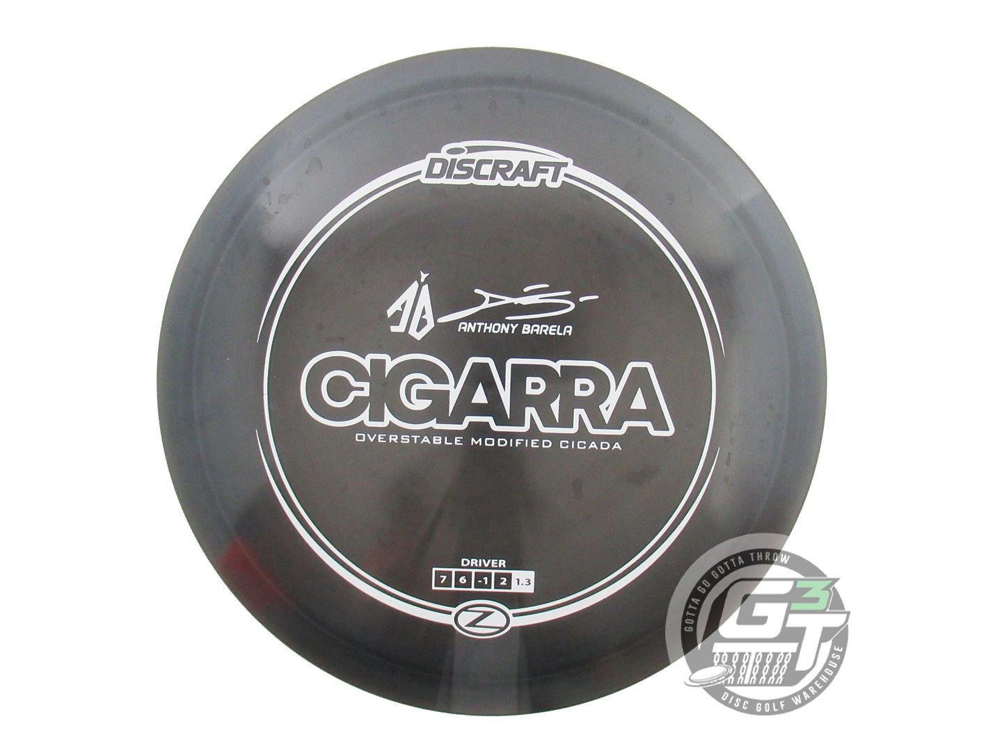 USED Discraft [BARELA] Z Cigarra 167g Black White Stamp Fairway Driver Golf Disc