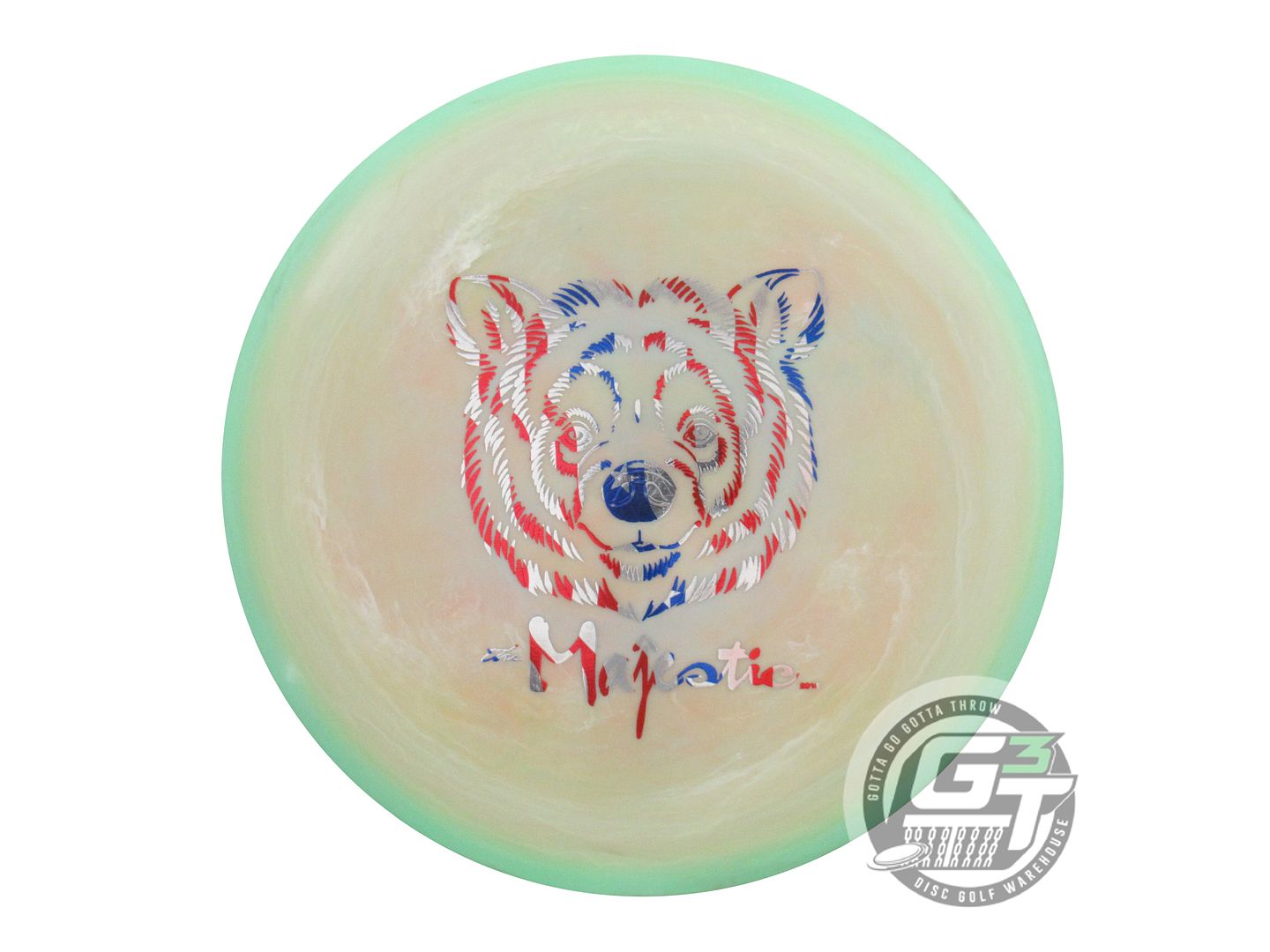 USED Discraft [MAJESTIC] BEAR ESP Buzzz 181g Seafoam-Peach Midrange Golf Disc