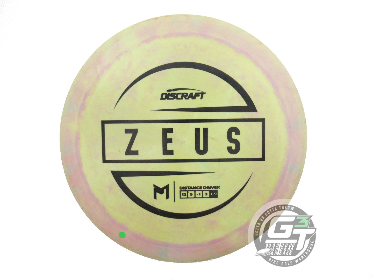 USED Discraft [McBETH] ESP Zeus 175g Yellow-Lilac Black Stamp Driver Golf Disc